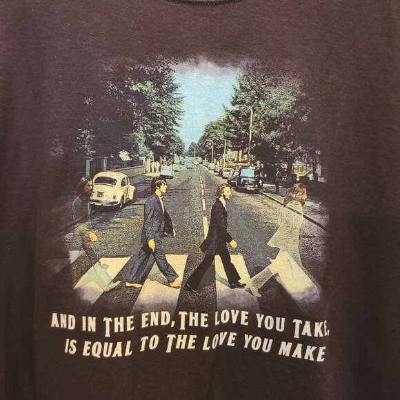 The Beatles Abbey Road The End Quote Round Neck T-Shirt Unisex Size 3XL/3TG/3XG. - Picture 2 of 4